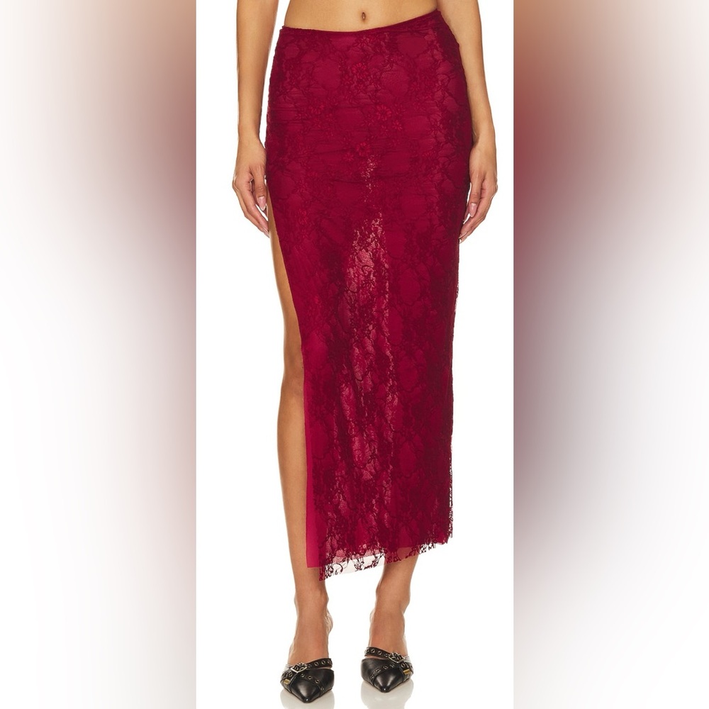 Maxi Lace Skirt with large side slit